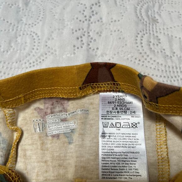 Gap Organic Bear Print Pants Size 2 - Picture 3 of 4